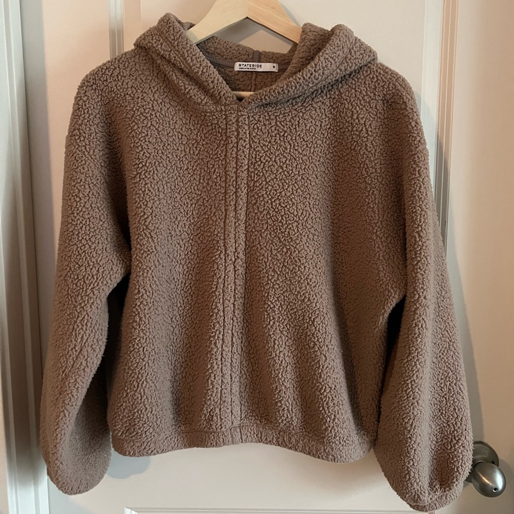 Stateside brown fleece hoodie